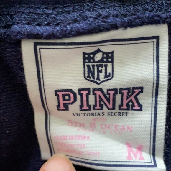 PINK 5th & ocean Blue Short Shorts NE Patriots M - Picture 3 of 5